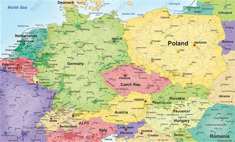 Central Europe Map With Countries United States Map