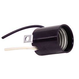 The type shown attaches with a nut and threaded post. Shop SERVALITE 75-Watt Black Hard-Wired Light Socket at ...