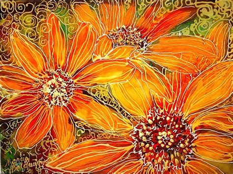 See more ideas about art for kids, art classroom, kids art projects. SUNFLOWER BATIK 912 - by Marcia Baldwin from Abstracts