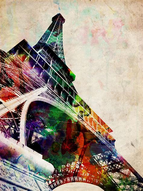 Eiffel Tower Digital Art By Michael Tompsett Pixels