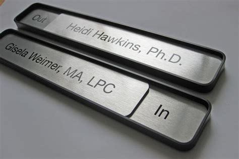 Sliding Message Office Name Plate Signs Interior