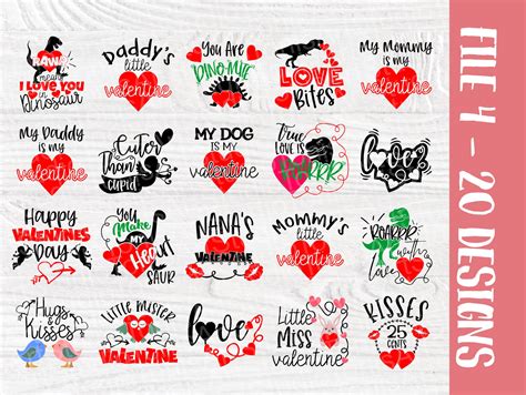 Kids Valentine's SVG Bundle Valentines Day Svg Files | Etsy