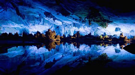 Nature Reed Flute Cave Hd Wallpaper