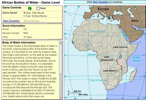It lets kids and students play games that are fun and help enhance their learning skills. Interactive map of Africa Oceans and lakes of Africa. Game. Sheppard Software - Mapas Interactivos