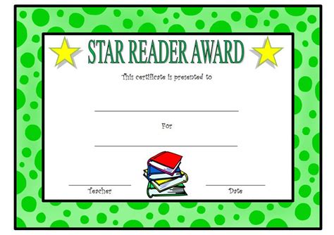 Star Reader Certificate Template Free Reading Inside Best