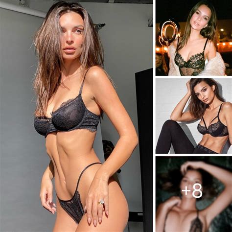 Emily Ratajkowski Exhibits Her Perky Bust In A Lace Cut Out Bra As She