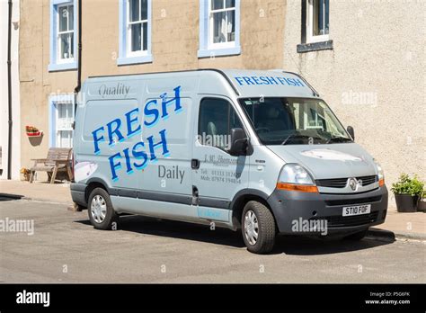 Fresh Fish Delivery Van In Pittenweem Fife Scotland Uk Stock Photo