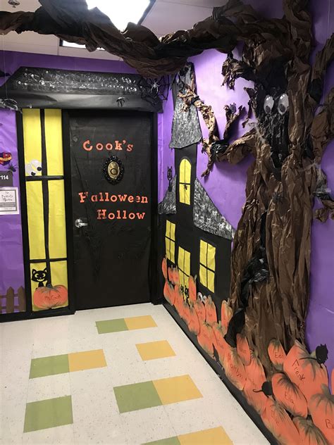 Halloween Hollow School Door Halloween Classroom Decorations Halloween
