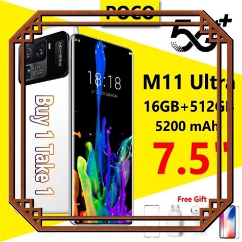Buy 1 Take 1 Xiaomi M11 Ultra 16gb 512gb 73inch Cellphone 5g Dual