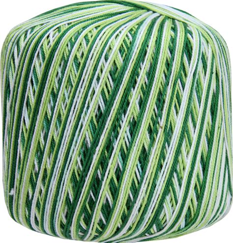 Multicolor Cotton Crochet Thread Size 10 Variegated Garden Greens