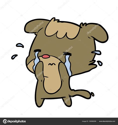 Cartoon Sad Dog Crying Stock Vector Image By ©lineartestpilot 180968268
