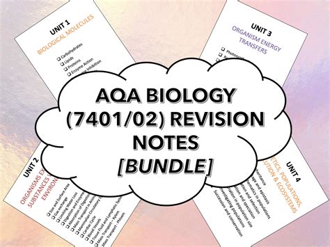 Aqa A Level Biology Revision Notes All Teaching Resources