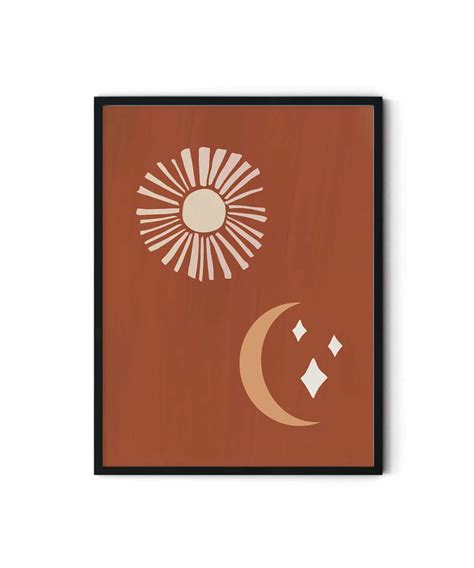 Sun And Moon Poster Uygun Fiyatlı Modern Posterler