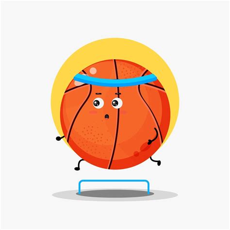 Cute Basketball Character Running Competition 3175170 Vector Art At