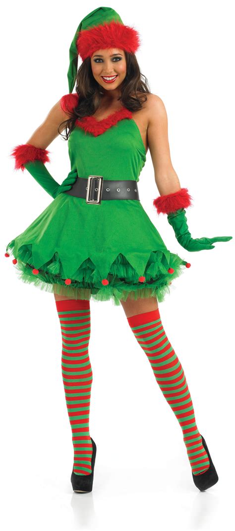 Deluxe Sexy Elf Ladies Santas Little Helper Christmas Fancy Dress