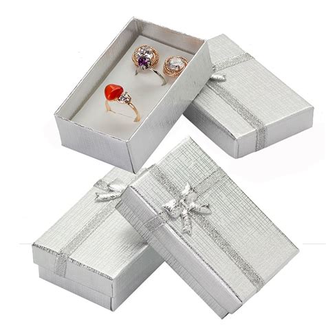 32pcs Cardboard Jewelry Boxes 1 9 X3 1 Silver T Boxes For Pendent