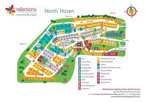 North Haven Holiday Park Map Reflections Holiday Park