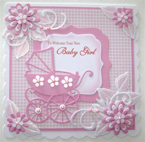 New Baby Girl Baby Cards Handmade Baby Girl Cards Baby Shower Cards
