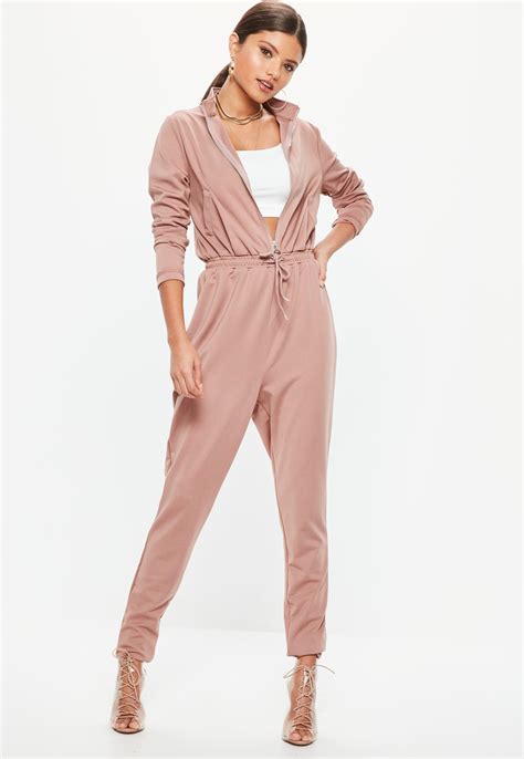 Lyst Missguided Tall Pink Utility Jumpsuit In Pink