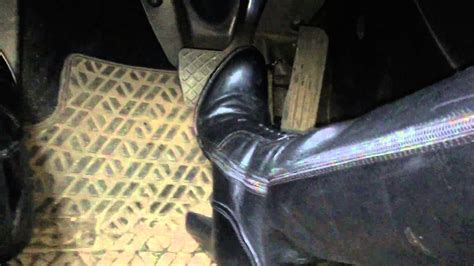 Pedal Pumping In Black Boots Youtube