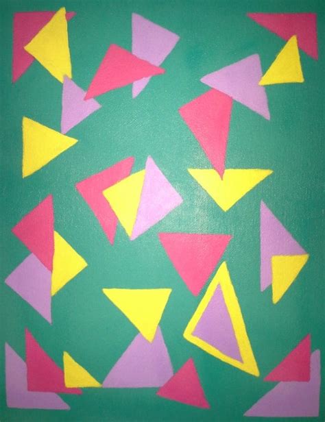 Triangle Abstract Painting By Galleriadanielle On Etsy