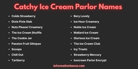 399 The Most Cutest Ice Cream Business Names Ideas Informative House