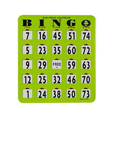 Mr Chips Jumbo Slide Bingo Shutter Cards Deluxe Jam Proof Easy Read