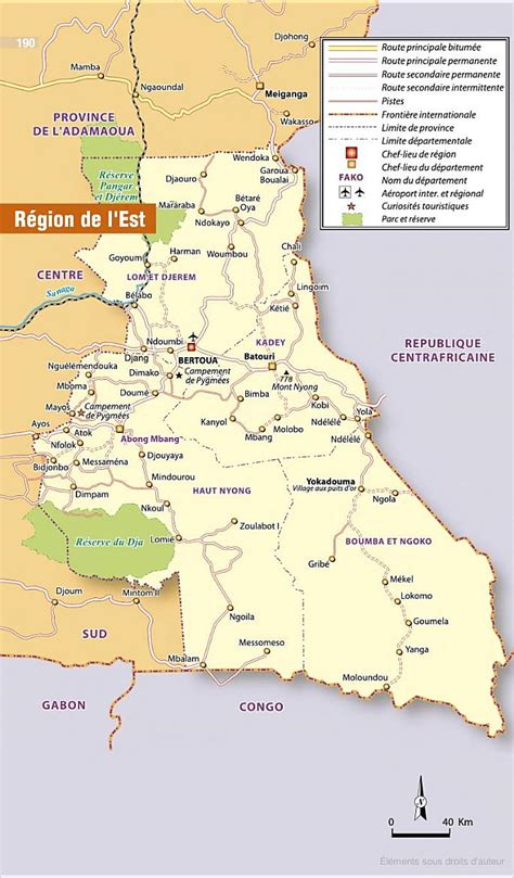 Cartes du Cameroun, cartes des régions, plans de Yaoundé, Douala, Kribi