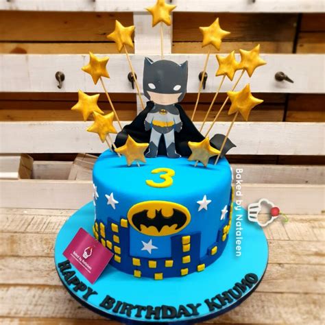 Batman Fondant Birthday Cake 3 Baked By Nataleen