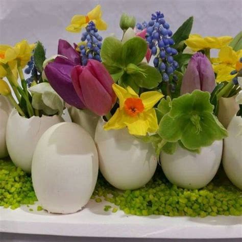 Easter Egg Flower Arrangement Eggs Flowers Easter Eggs Flower