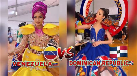 battle of miss supranational 2022 national costumes venezuela🇻🇪 versus dominican republic🇩🇴