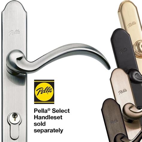 Pella Select Polished Brass Storm Door Matching Handleset In The Screen