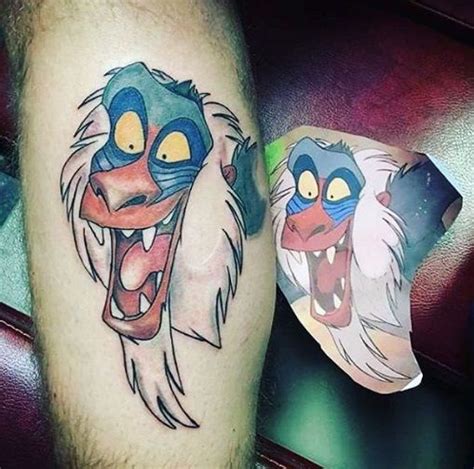 Rafiki Tattoo From Disneys The Lion King Created By Our Artist Skin Grave