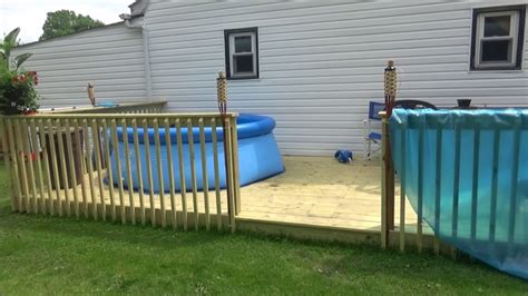 Intex Easy Set Up Pool 8ft X 30 In On My New Deck Youtube