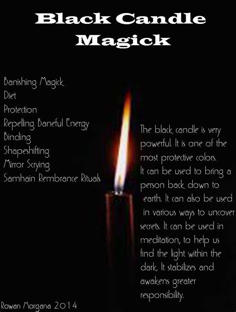 Black Candles Magic Candle