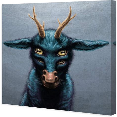 Trinx Mystical Creature Wrapped Canvas Painting Wayfair