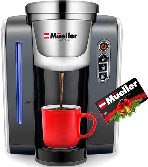 After all, this coffee maker is small in size, beautiful design, powerful and easy to use. Mueller Single Serve Pod Compatible Coffee Maker Machine With 4 Brew Sizes, Rapid Brew ...