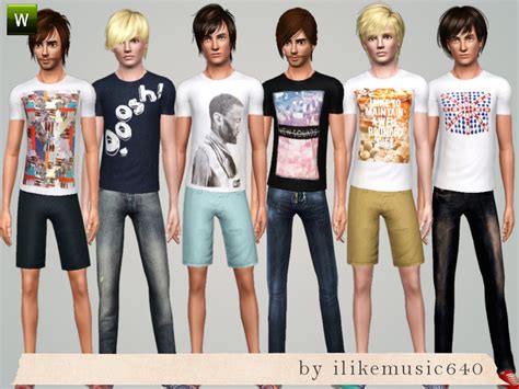 The Sims Resource Mens T Shirts 3