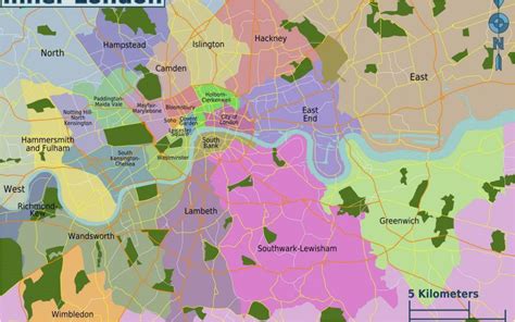 Map Of London England Neighborhoods Secretmuseum