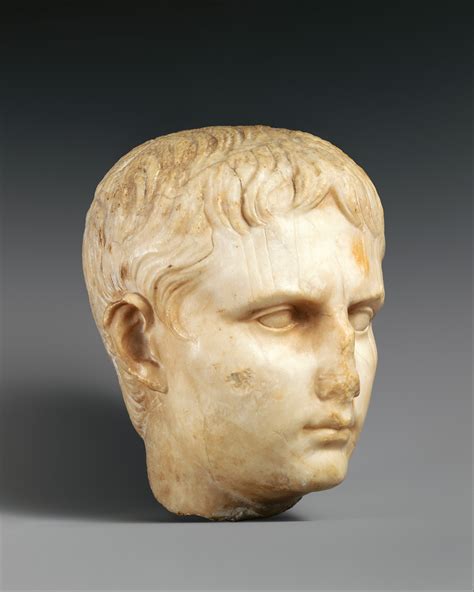 Stone Head Of A Julio Claudian Youth Possibly Of Gaius Caesar Roman
