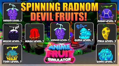 Spinning 500 Random Devil Fruits In Anime Fruit Simulator Youtube
