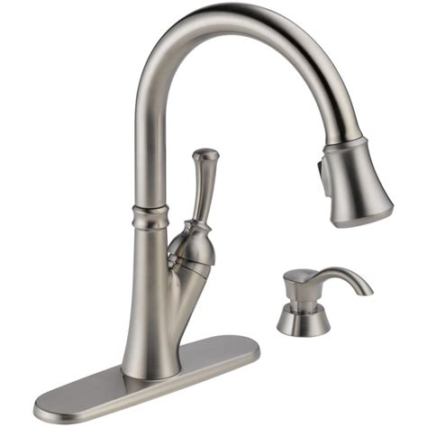 And in this article, we only recommended the best delta kitchen sink faucets that made them get to that position in the market. Shop Delta Savile Stainless 1-Handle Pull-Down Kitchen ...