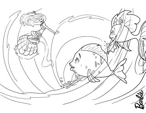 There is the merliah princess of oceana. Merliah playing with fishes coloring pages - Hellokids.com