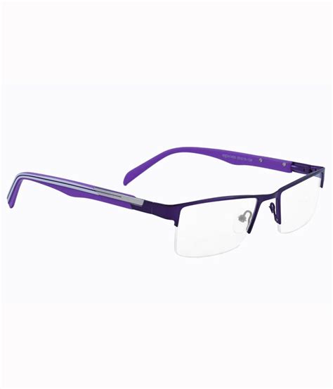 Enetram Purple Metal Half Rim Light Weight Eyeglasses And Frames For