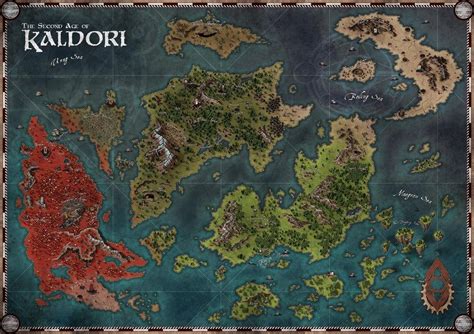 The World Map Of Kaldori Dnd Fantasy World Map Dnd World Map