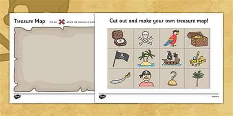 Treasure Map Design Activity Worksheets Pirate Pirates