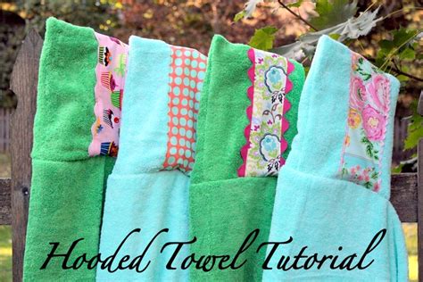 Gray hooded towel & wash cloth set. Embellished Hooded Towel Tutorial - The Cottage Mama