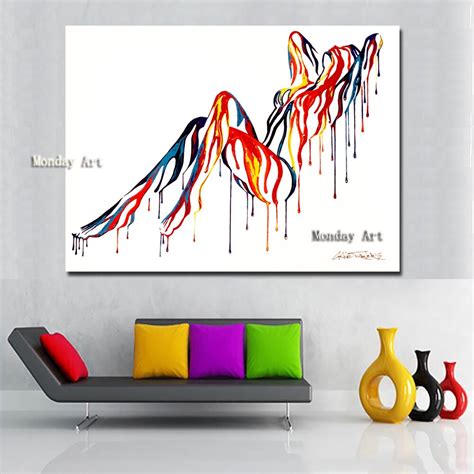 Acrylic Paintings Best Hand Painted Abstract Home Decor Wall Art Nude