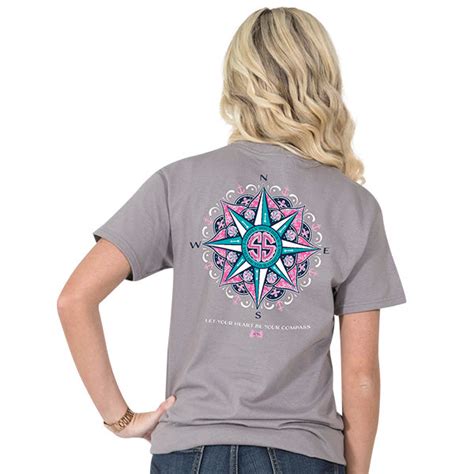 Simply Southern Preppy Heart Be Your Compass T Shirt Simplycutetees