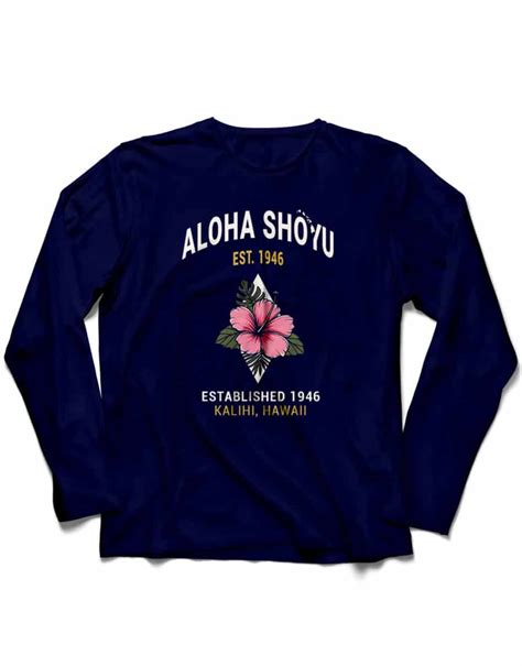 Black On Black Aloha Shoyu Original Blend Inspired Long Sleeve T Shirt